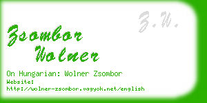 zsombor wolner business card